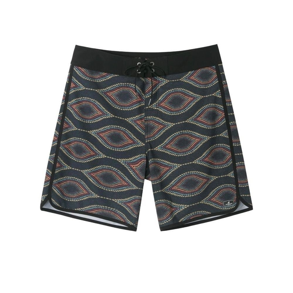 SURF CUZ Mens Board Shorts Sz 36 Geometric Eye Print Quick Dry Swim Trunks Black